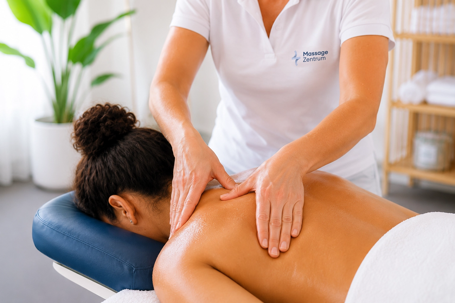Klassische Massage von Rücken und Nacken im Massage Zentrum Rüti zur Lockerung der Muskulatur